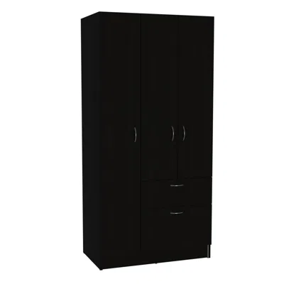 DEPOT E-SHOP CARTAGENA ARMOIRE - BLACK/WHITE 
