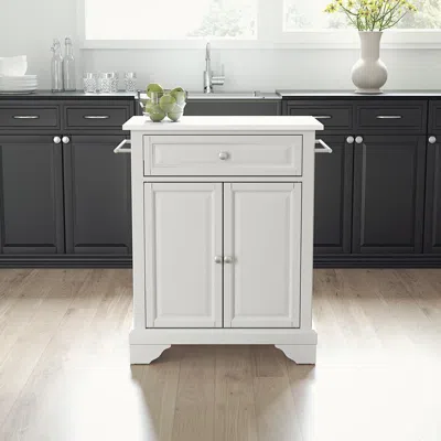 Crosley Furniture Lafayette Stone Top Portable Kitchen Island/cart White/white
