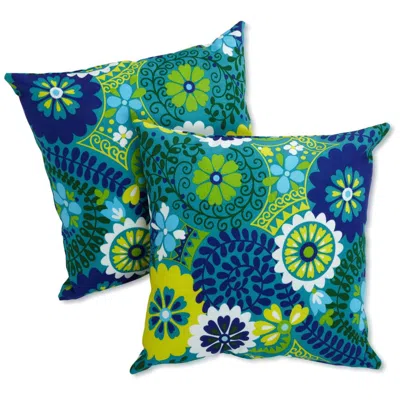 Blazing Needles 17-inch Outdoor Knife Edge Throw Pillows (set Of 2)