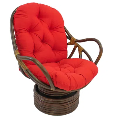 Blazing Needles 48-inch By 24-inch Solid Twill Swivel Rocker Cushion