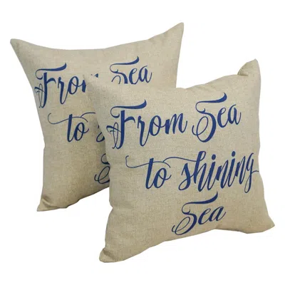 Blazing Needles 17-inch Outdoor Spun Polyester Throw Pillows (set Of 2)