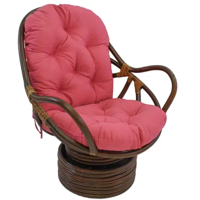 Blazing Needles 48-inch By 24-inch Solid Twill Swivel Rocker Cushion