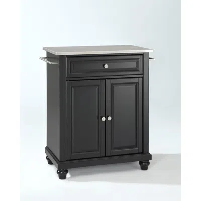 Crosley Furniture Alexandria Stainless Steel Top Portable Kitchen Island/cart Black/stainless Steel