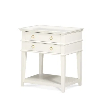 Comfort Pointe Clara White 2-drawer Tray Top Nightstand
