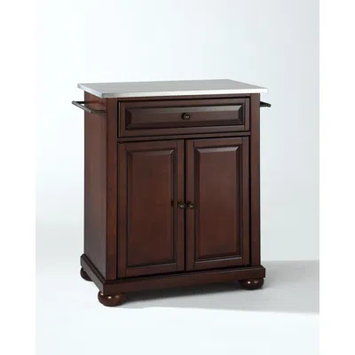 Crosley Furniture Alexandria Stainless Steel Top Portable Kitchen Island/cart Mahogany/stainless Steel