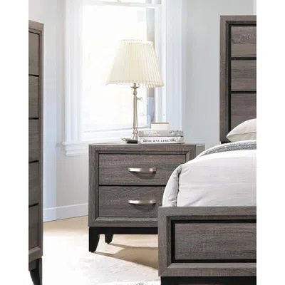 Coaster Co. Of America Watson 2-drawer Nightstand Grey Oak And Black