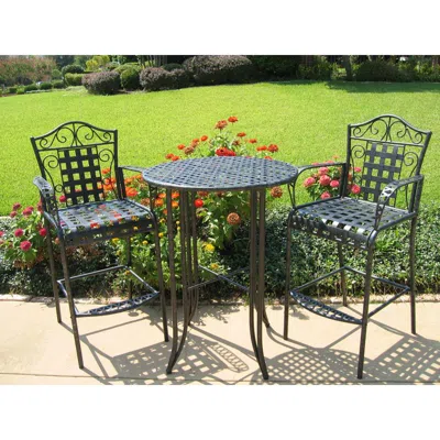International Caravan Set Of Three Iron Bar Bistro