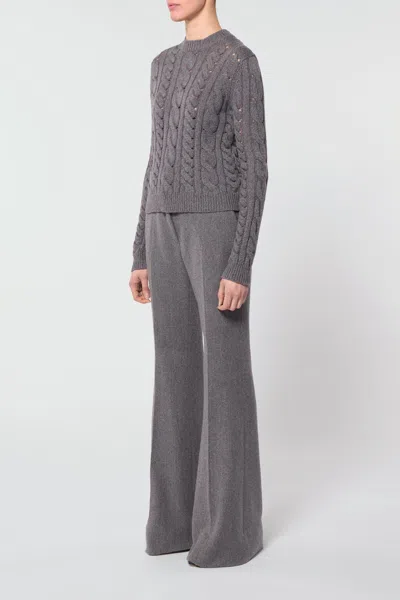 Gabriela Hearst Anthea Knit Sweater In Dark Grey Multi Cashmere In Dark Grey Multi