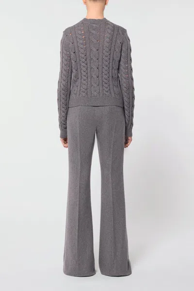 Gabriela Hearst Anthea Knit Sweater In Dark Grey Multi Cashmere In Dark Grey Multi