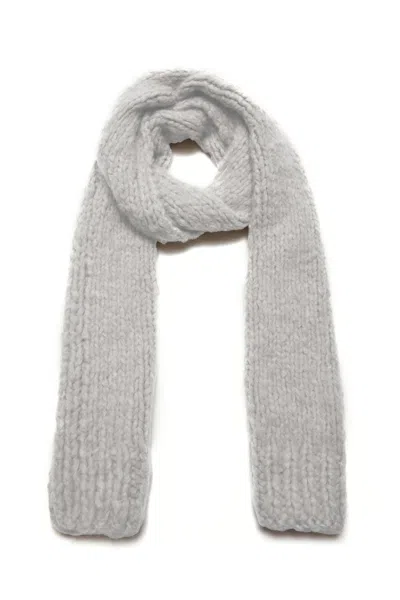 Gabriela Hearst Pyke Knit Scarf In Heather Grey Welfat Cashmere In Heather Grey