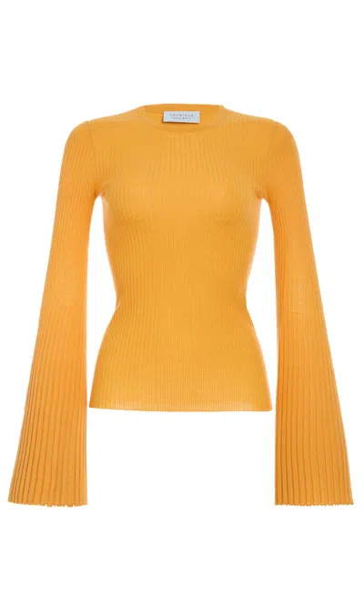 Gabriela Hearst Soraya Knit Sweater In Yellow Merino Wool In Yellow