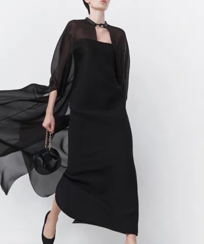 Gabriela Hearst Soft Demi Clutch With Chain In Black Nappa Leather In Black