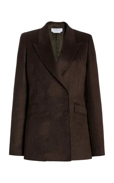 Gabriela Hearst Stephanie Blazer In Chocolate Winter Silk In Chocolate