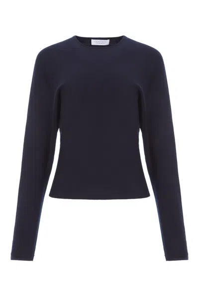 Gabriela Hearst Theodore Knit Sweater In Navy Cashmere Silk In Navy