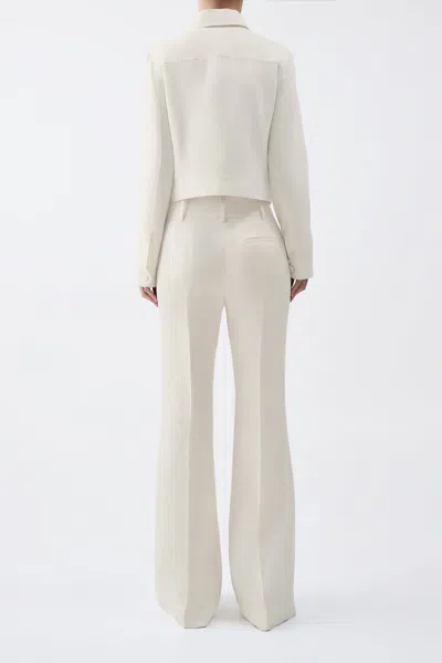 Gabriela Hearst Thereza Jacket In Ivory Linen Virgin Wool In Ivory