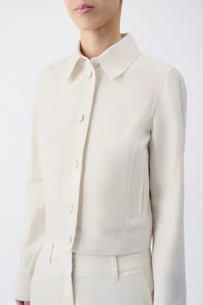 Gabriela Hearst Thereza Jacket In Ivory Linen Virgin Wool In Ivory