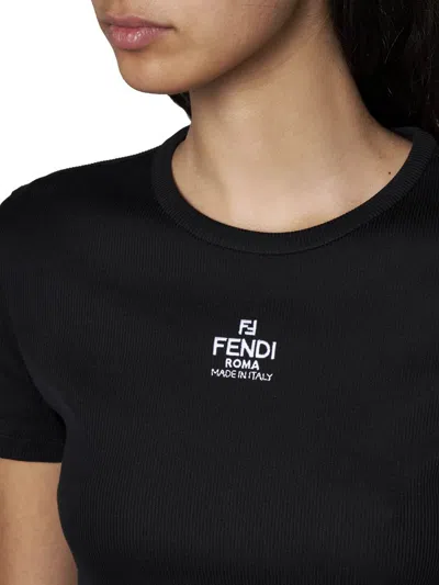 Shop Fendi Top In Black