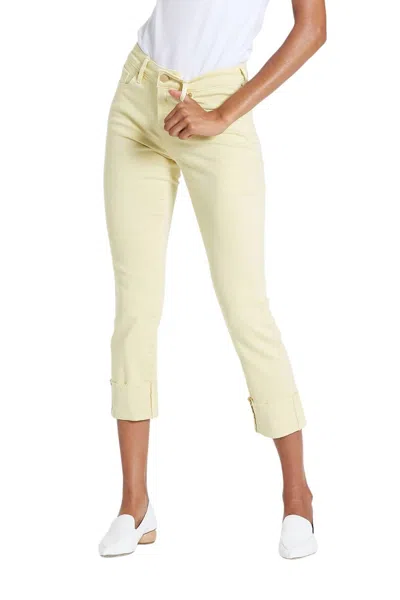 Dear John Denim Blaire High Rise Cuffed Slim Straight Jeans In Ambrosia In Multi