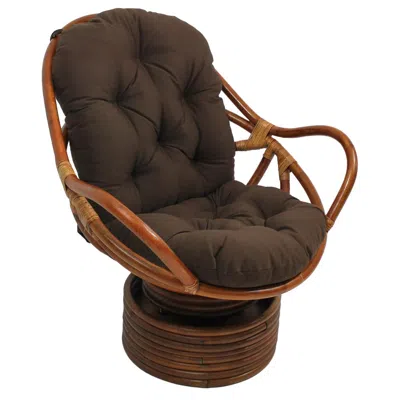 Blazing Needles 48-inch By 24-inch Solid Twill Swivel Rocker Cushion
