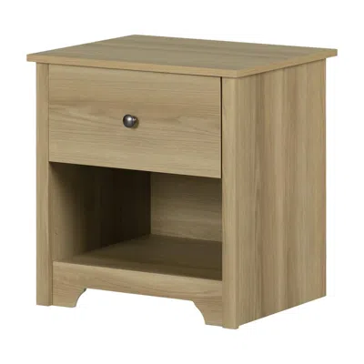 South Shore Furniture Vito 1-drawer Nightstand, Natural Ash