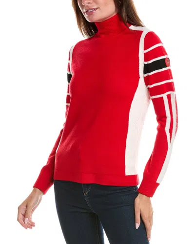 Bogner Esra Striped Wool Sweater In Red