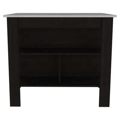 Depot E-shop Delos Kitchen Island - Black/ibiza Marble