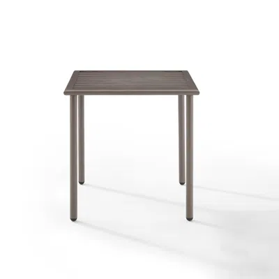 Crosley Furniture Cali Bay Outdoor Metal Side Table Light Brown