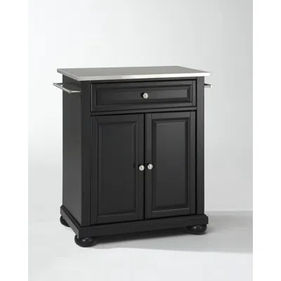 Crosley Furniture Alexandria Stainless Steel Top Portable Kitchen Island/cart Black/stainless Steel