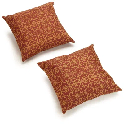 Blazing Needles 17-inch Outdoor Knife Edge Throw Pillows (set Of 2)