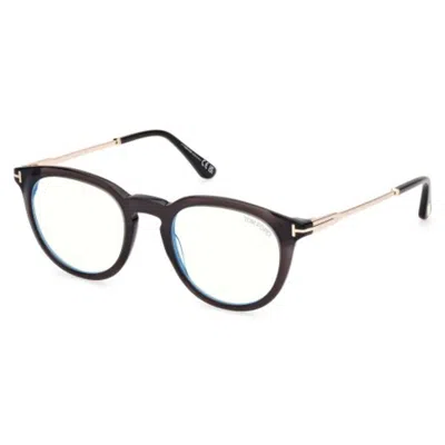 Tom Ford Men's Opticals Black 49mm Opticals In Brown