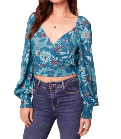 Band Of Gypsies Sybille Top In Blue In Blue
