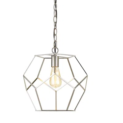 Af Lighting Bellini Polygons Pendant, 1-60w Bulb, 13"wx12.25"h, Hardwire Or Plug