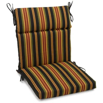 Blazing Needles 20-inch By 42-inch Spun Polyester Patterned Outdoor Squared Seat/ Back Chair Cushion, Lyndhurst Rave