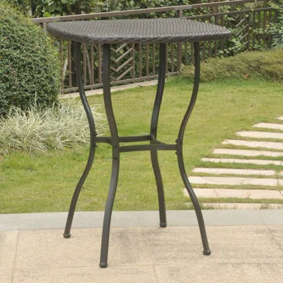 International Caravan Valencia Resin Wicker/steel Bar Height Table
