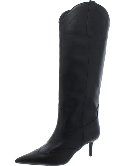 Inc Hayleigh Womens Faux Leather Knee-high Boots In Black