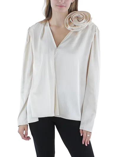 Beulah Womens Sateen Dressy Blouse In Multi