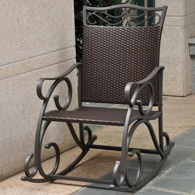 International Caravan Valencia Resin Wicker/steel Rocker