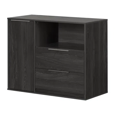 South Shore Furniture Hourra 2-drawer Dresser With Door, Gray Oak