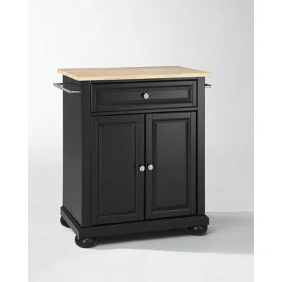 Crosley Furniture Alexandria Wood Top Portable Kitchen Island/cart Black/natural