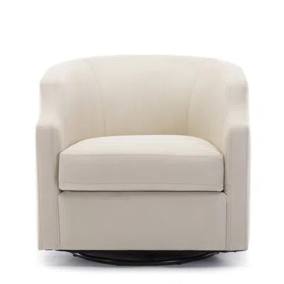 Comfort Pointe Infinity Linen Swivel Glider Barrel Chair