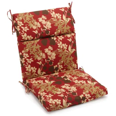 Blazing Needles 20-inch By 42-inch Spun Polyester Patterned Outdoor Squared Seat/ Back Chair Cushion, Montfleuri San