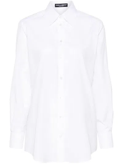 Dolce & Gabbana Camicia Collo Oversize In White