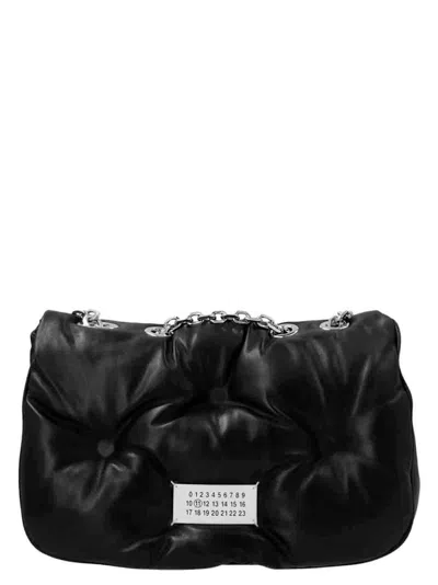 Shop Maison Margiela Glam Slam Flap Shoulder Bags In Black