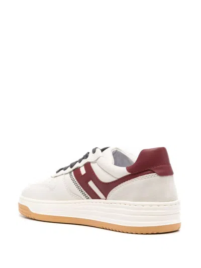 Hogan Retro-inspired Leather Sneakers With Memory Foam In White