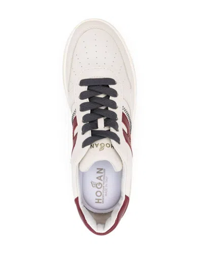 Hogan Retro-inspired Leather Sneakers With Memory Foam In White