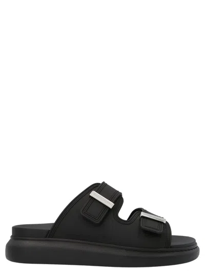 Shop Alexander Mcqueen Double Band Slides