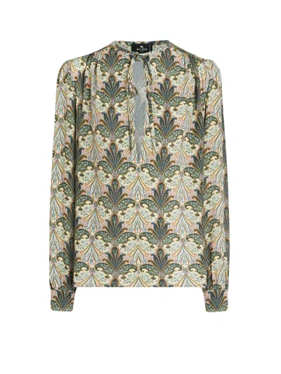 Shop Etro Stretch Viscose Shirt