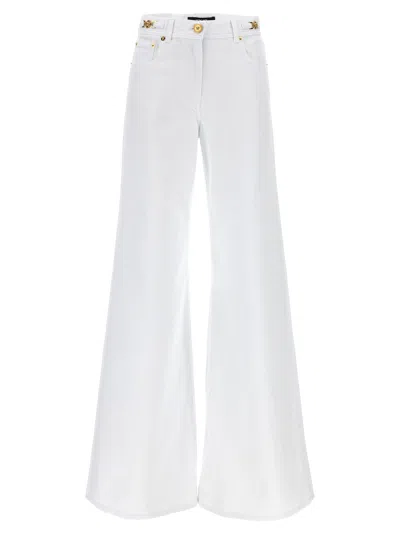 Versace Medusa Flared Jeans In White
