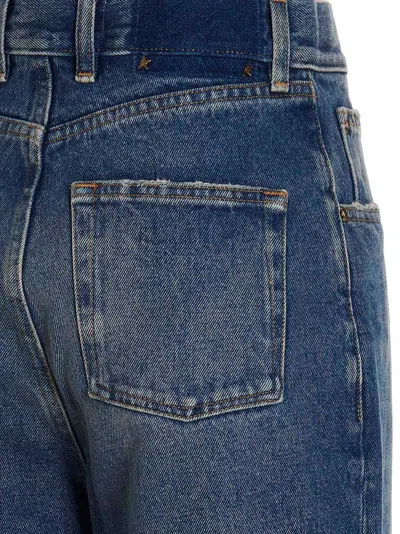 Golden Goose Relaxed Wide-leg Denim Jeans In Medium Stone Wash In Blue