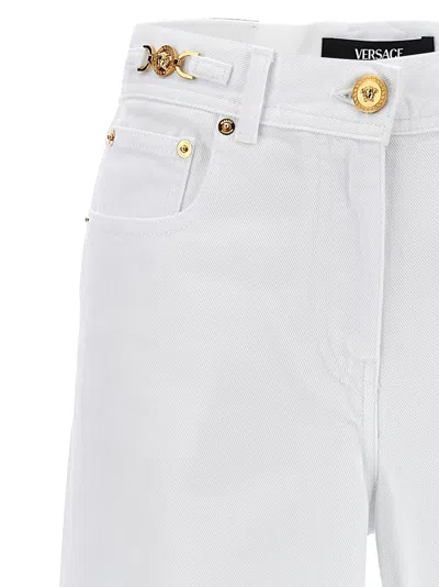 Versace Medusa Flared Jeans In White